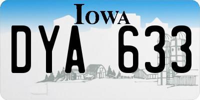 IA license plate DYA633