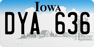IA license plate DYA636