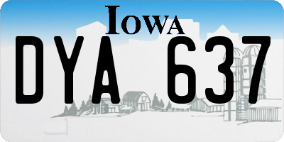 IA license plate DYA637