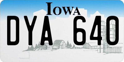 IA license plate DYA640