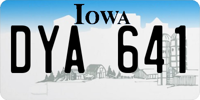 IA license plate DYA641