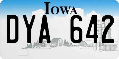 IA license plate DYA642