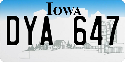 IA license plate DYA647