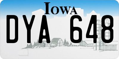 IA license plate DYA648