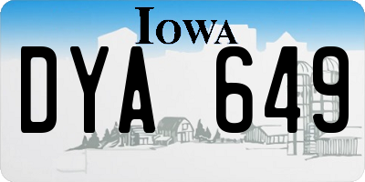 IA license plate DYA649