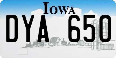 IA license plate DYA650