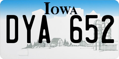 IA license plate DYA652