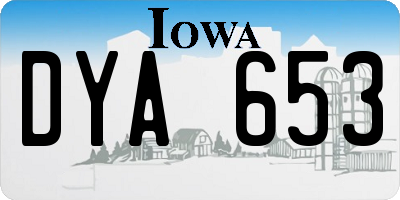IA license plate DYA653
