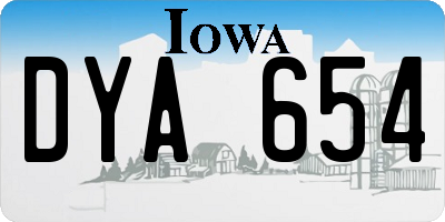 IA license plate DYA654