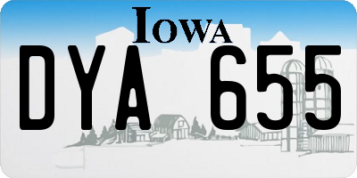 IA license plate DYA655