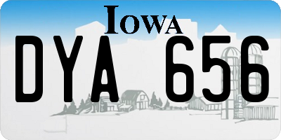 IA license plate DYA656