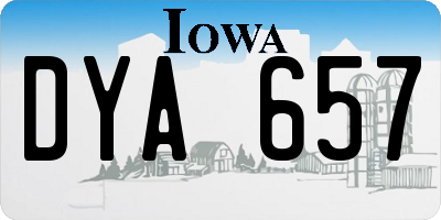 IA license plate DYA657