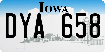 IA license plate DYA658