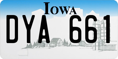 IA license plate DYA661