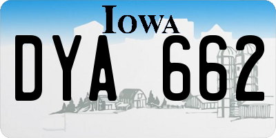 IA license plate DYA662