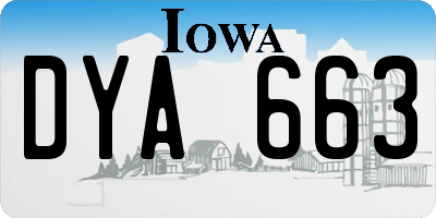 IA license plate DYA663