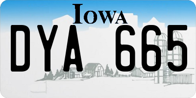 IA license plate DYA665