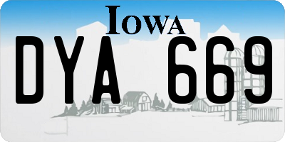 IA license plate DYA669