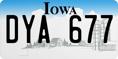 IA license plate DYA677