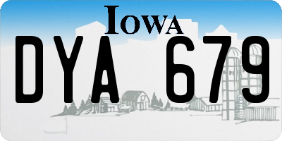 IA license plate DYA679