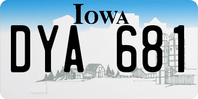 IA license plate DYA681