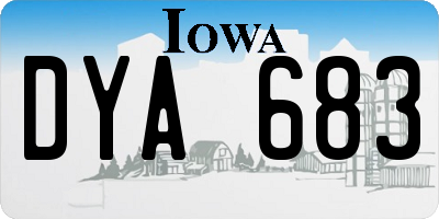 IA license plate DYA683