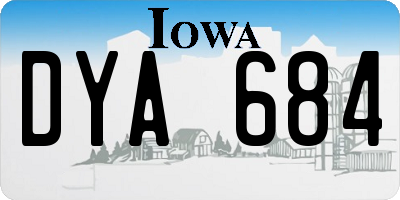 IA license plate DYA684