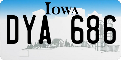 IA license plate DYA686