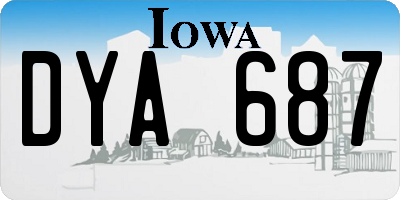 IA license plate DYA687