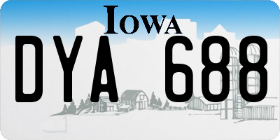 IA license plate DYA688