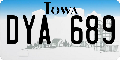 IA license plate DYA689