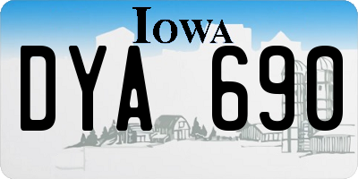 IA license plate DYA690