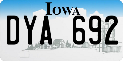 IA license plate DYA692