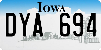 IA license plate DYA694