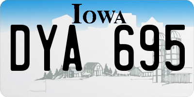 IA license plate DYA695