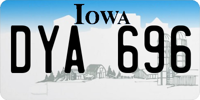 IA license plate DYA696