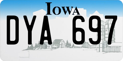 IA license plate DYA697