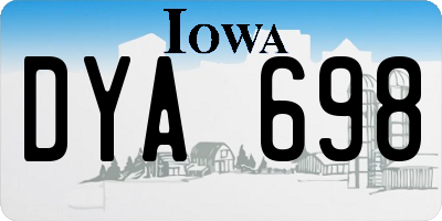 IA license plate DYA698