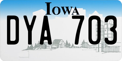 IA license plate DYA703