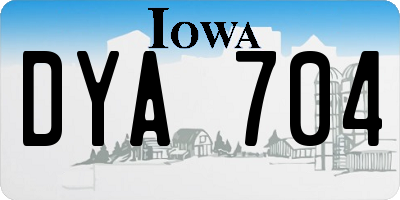 IA license plate DYA704