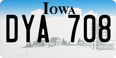 IA license plate DYA708