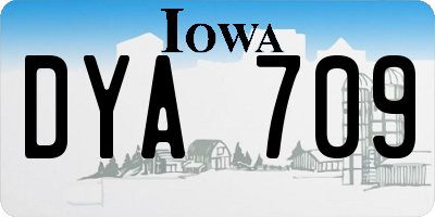 IA license plate DYA709