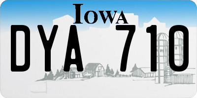 IA license plate DYA710