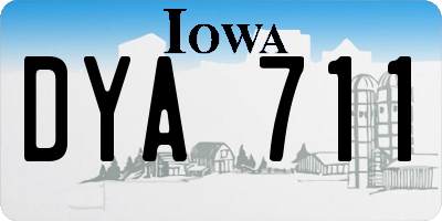 IA license plate DYA711