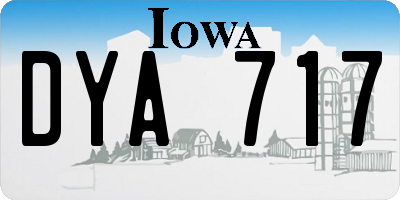 IA license plate DYA717