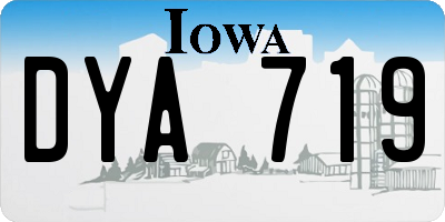 IA license plate DYA719