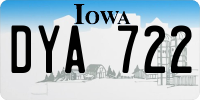 IA license plate DYA722