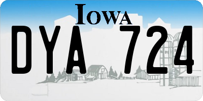 IA license plate DYA724
