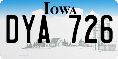 IA license plate DYA726