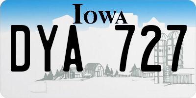 IA license plate DYA727